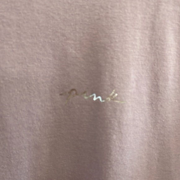 🩶VS PINK lavender oversized tee shirt. M - Picture 2 of 8